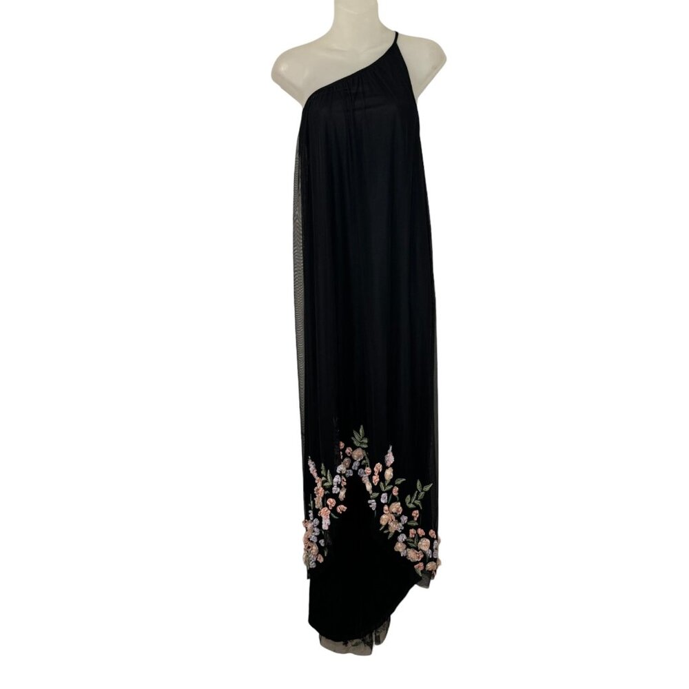 Mac Duggal 9236 One Shoulder Trapeze Embellished High Low Gown Size 10 MSRP $698 - Picture 4 of 13